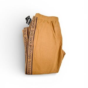 Black, Bold and Bougie Women’s Camel/Yellow Brown Sweatpants NWT.